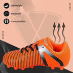 Impact Firm Ground Soccer Shoes -Orange/Silver - Vizari Sports