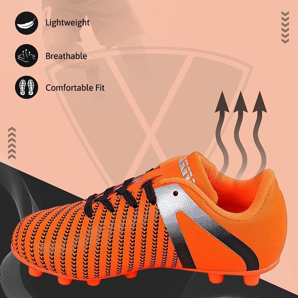 Impact Firm Ground Soccer Shoes -Orange/Silver - Vizari Sports