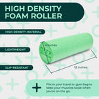 Deep Recovery Soft Density Foam Roller - Travel Size Back Roller Foam For Back Pain, Legs, Shoulders - Exercise Roller Foam - De