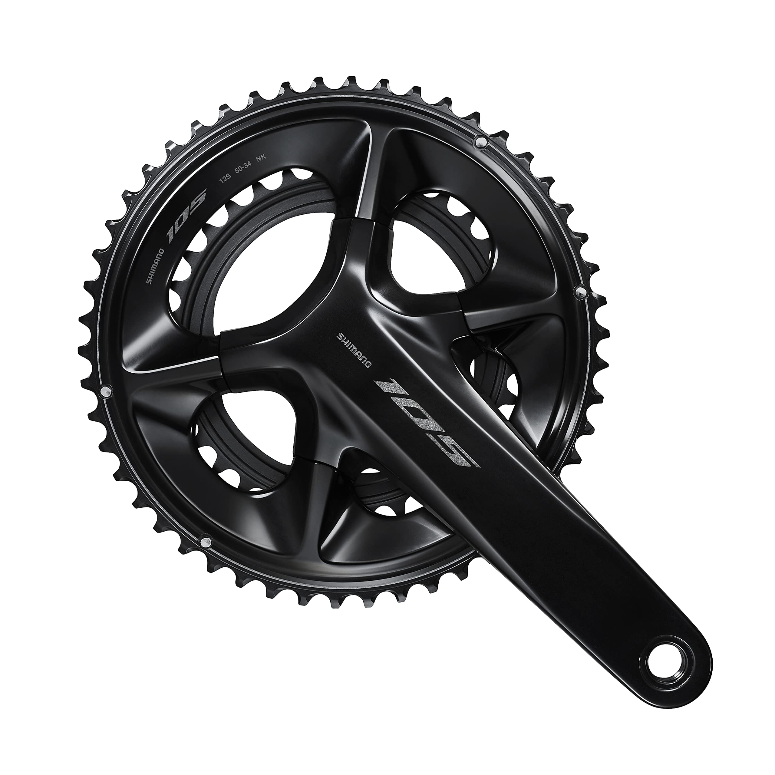 Shimano Crankset 12-Speed Black Bike Crankset