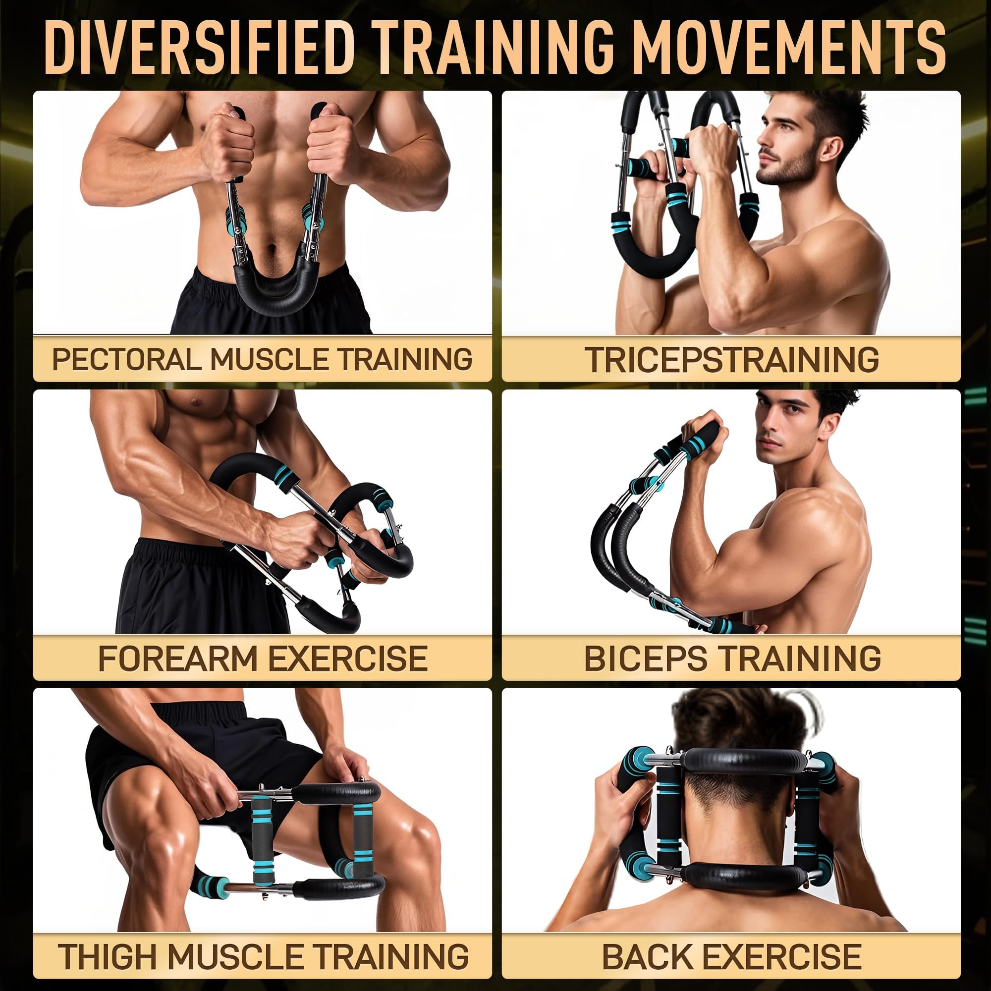 Twister Arm Trainer for Men - Adjustable Chest Workout Equipment for Home Gym, Muscle Builder & Strength Training for Arms, Ches