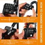 Chimona Bike Foldable Lock, 4-Digit Anti   Theft   Combination   Bicycle   Lock, Security Level 6 Heavy Duty Folding Bike Lock,