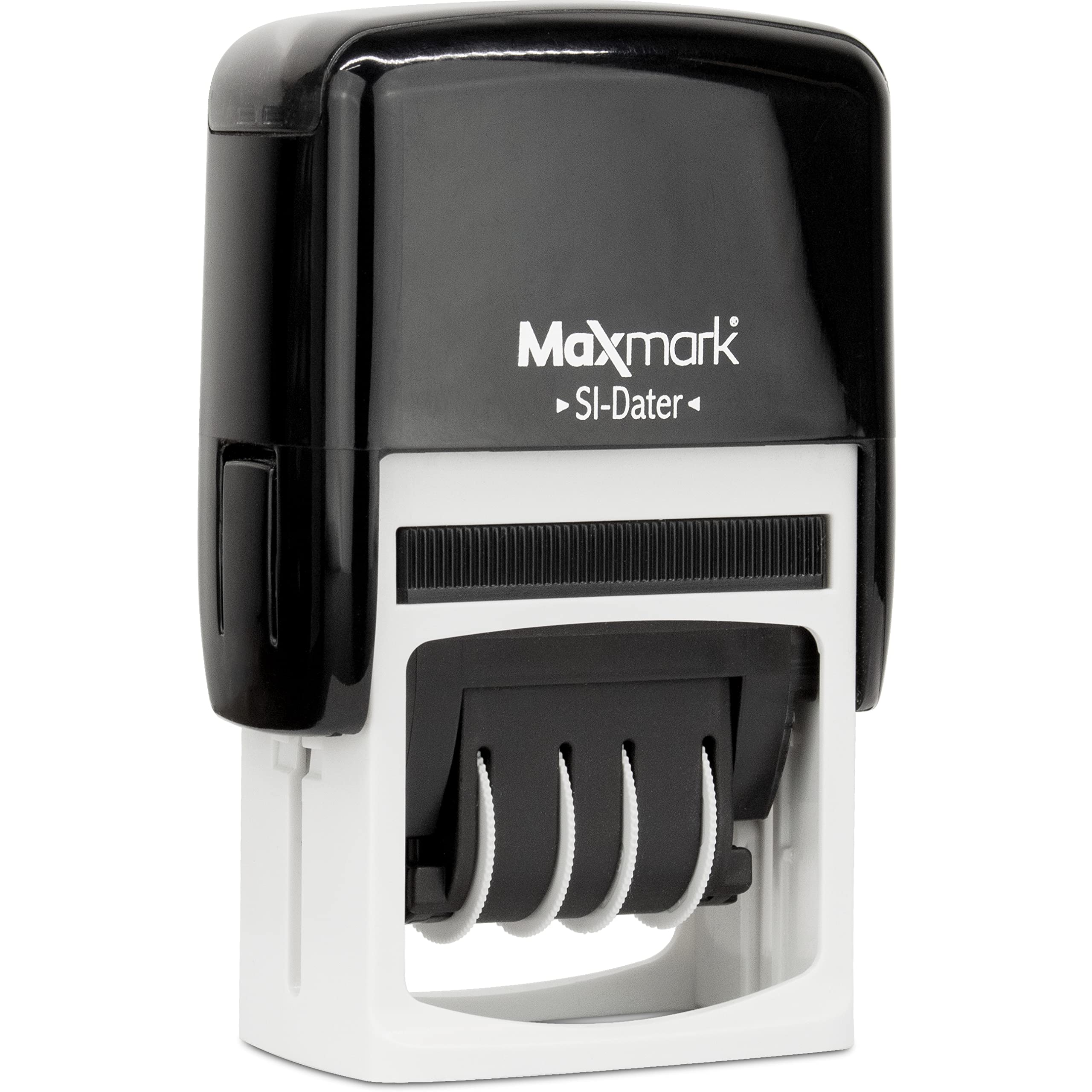 Maxmark Office Date Stamp With Paid Self Inking Date Stamp - Red Ink