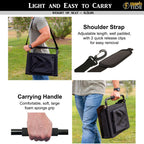 Brawntide Wide Stadium Seat Chair - Extra Thick Padding, 2 Bleacher Hooks, Compact, Light, Shoulder Strap, Carrying Handle, 3 St