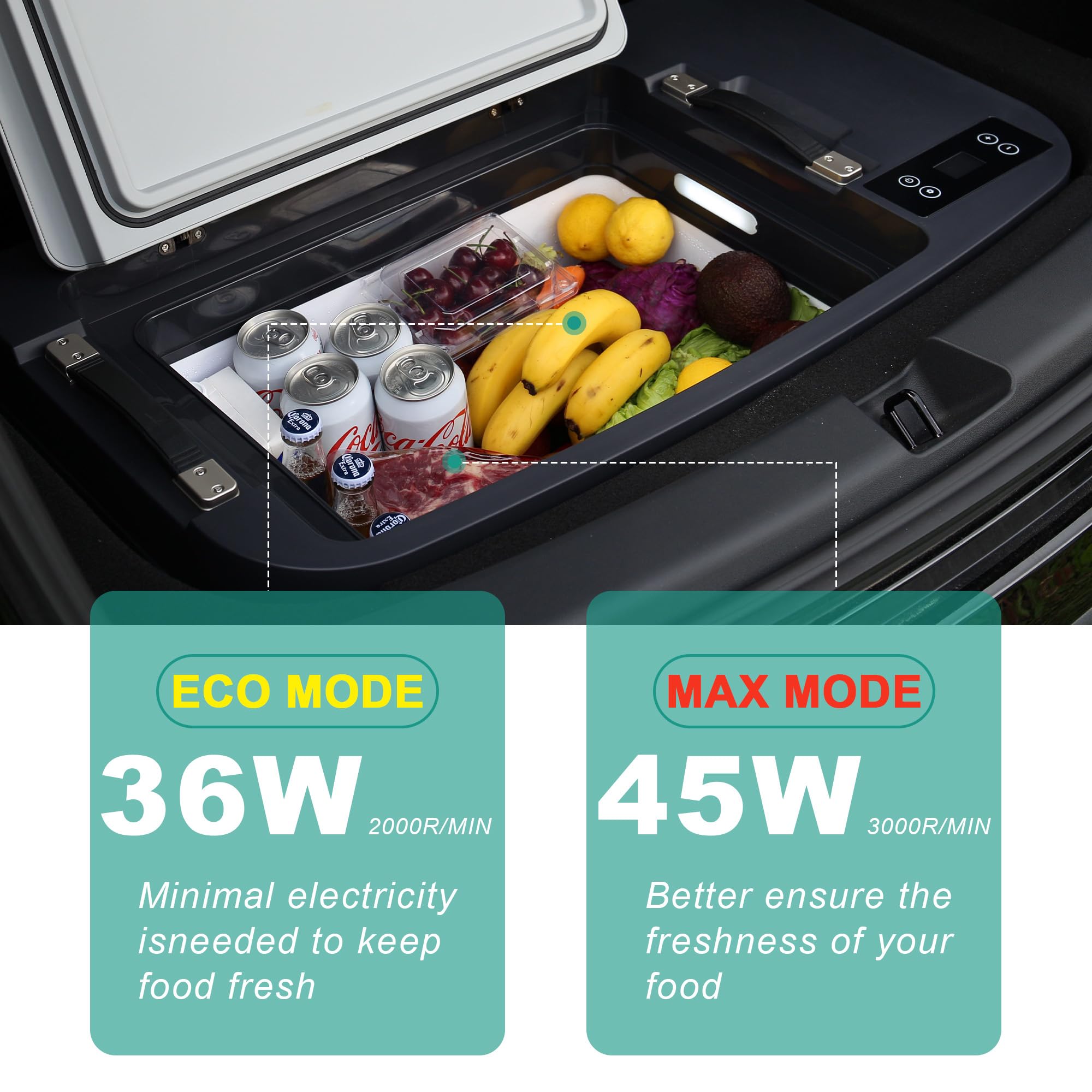 Chery Industrial.Com Car Refrigerator 12 Volt Tesla Fridge Model 3 Portable Car Freezer App Control -4?-50? For Travel Camping R