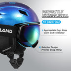 Odoland Ski Helmet and Goggles Set for Adults & Youth, Snowboard Helmet with Goggles - Shockproof Winter Sports Helmet with Prot
