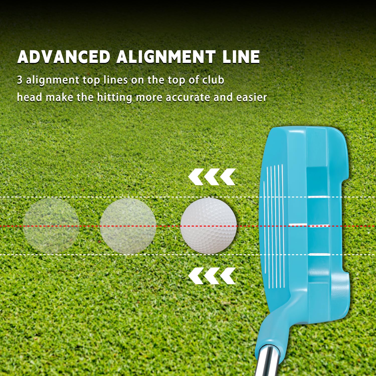 Mazel Chipper Club Pitching Wedge For Men & Women,36 Degree - Save Stroke From Short Game,Right Hand (Light Blue)