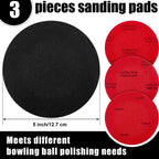 8 Pcs Bowling Shoe Protector Covers Bowling Ball Seesaw Microfiber Bowling Ball Polisher Bowling Ball Towel Bowling Sanding Pads