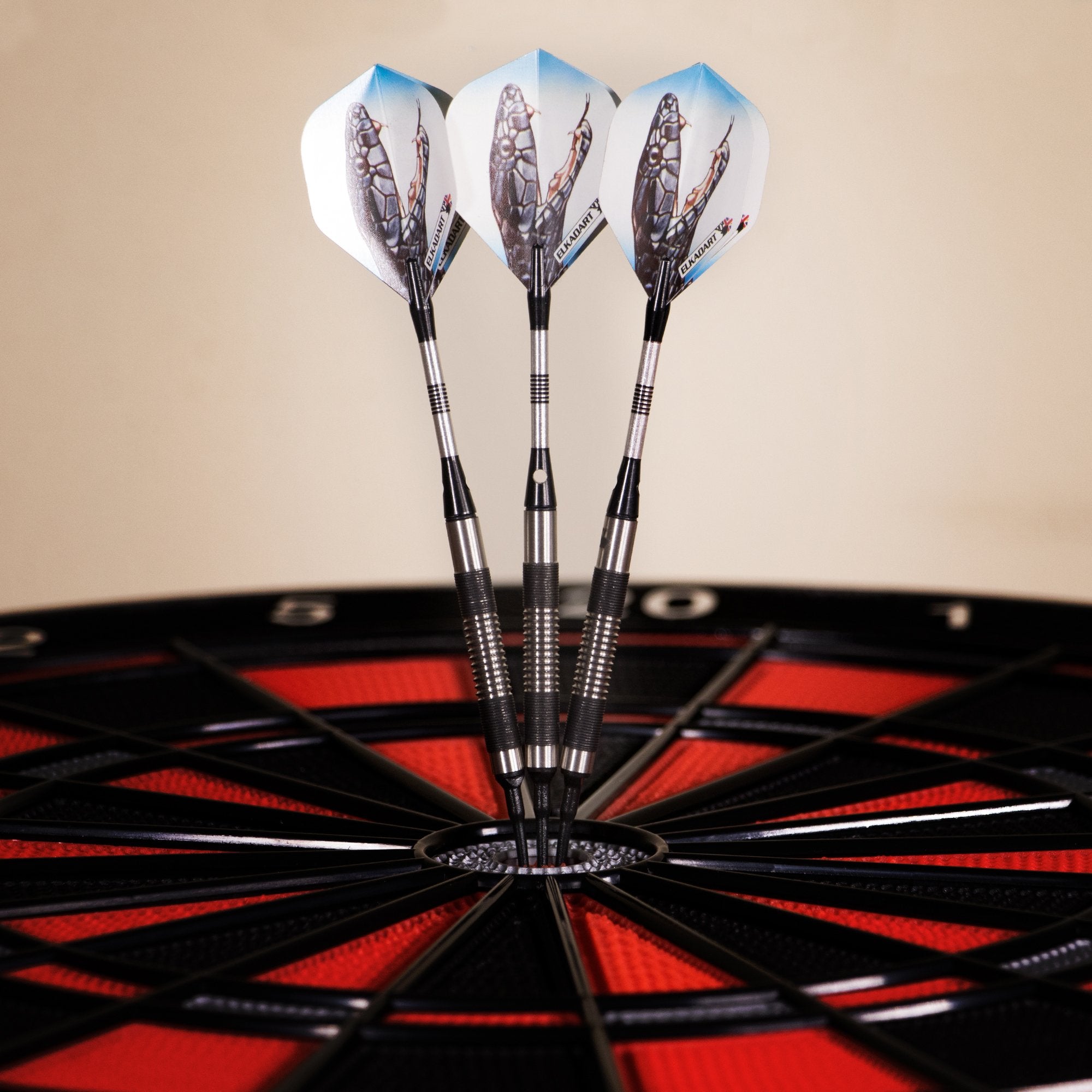 Elkadart Black Mamba 80% Tungsten Soft Tip Darts With Storage/Travel Case, 16 Grams