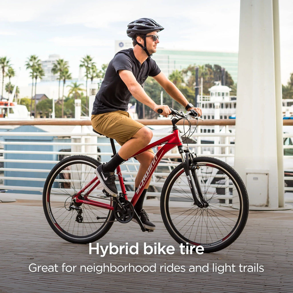 Schwinn Replacement Bike Tire, Hybrid Bike Tire, Combination Tread For Paved Roads And Trail Rides, 700C X 38Mm