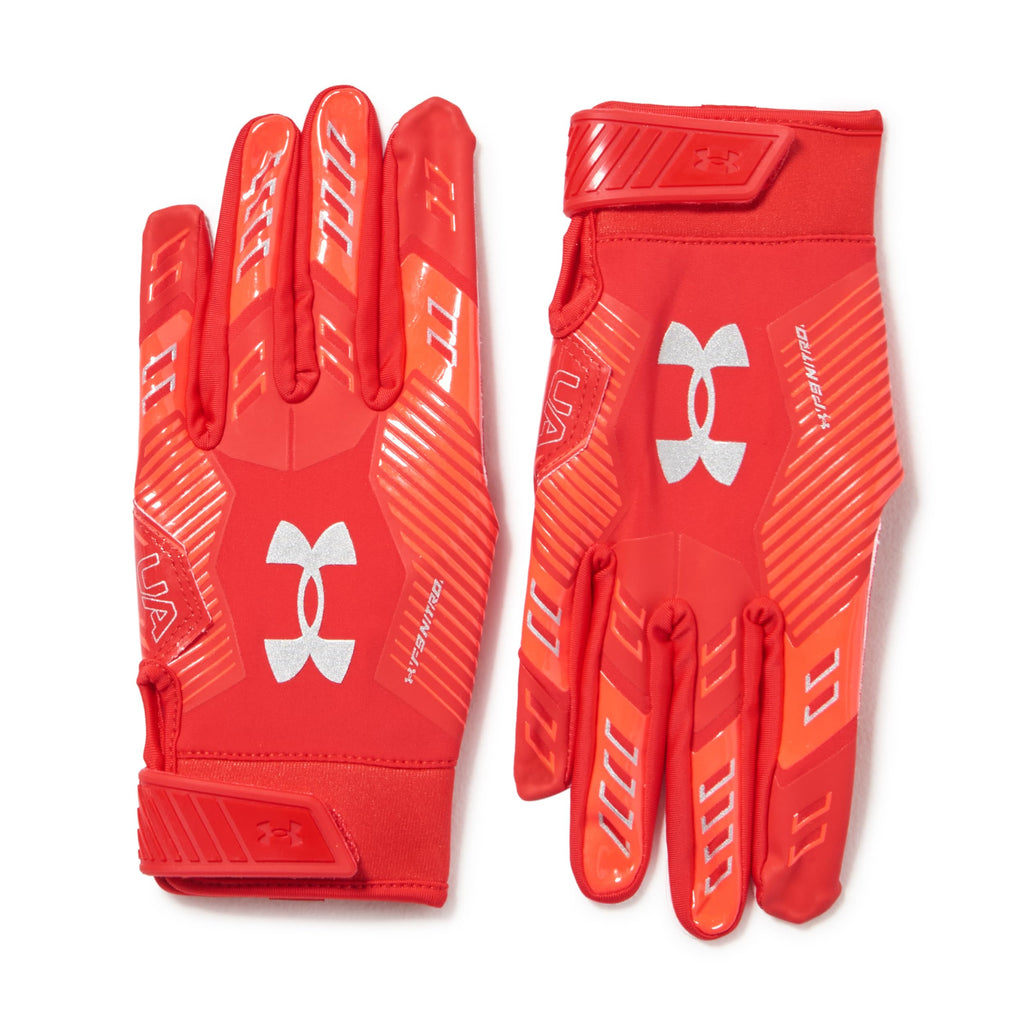 Under Armour Men'S F9 Nitro Football Gloves, (600) Red/Beta/Metallic Silver, Xx-Large
