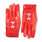 Under Armour Men'S F9 Nitro Football Gloves, (600) Red/Beta/Metallic Silver, Medium