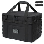 Lemubeane Tactical Camping Storage Bag - 57L Utility Tote Bag Organizer With Combination Lock And Shoulder Straps (Black, 57L)