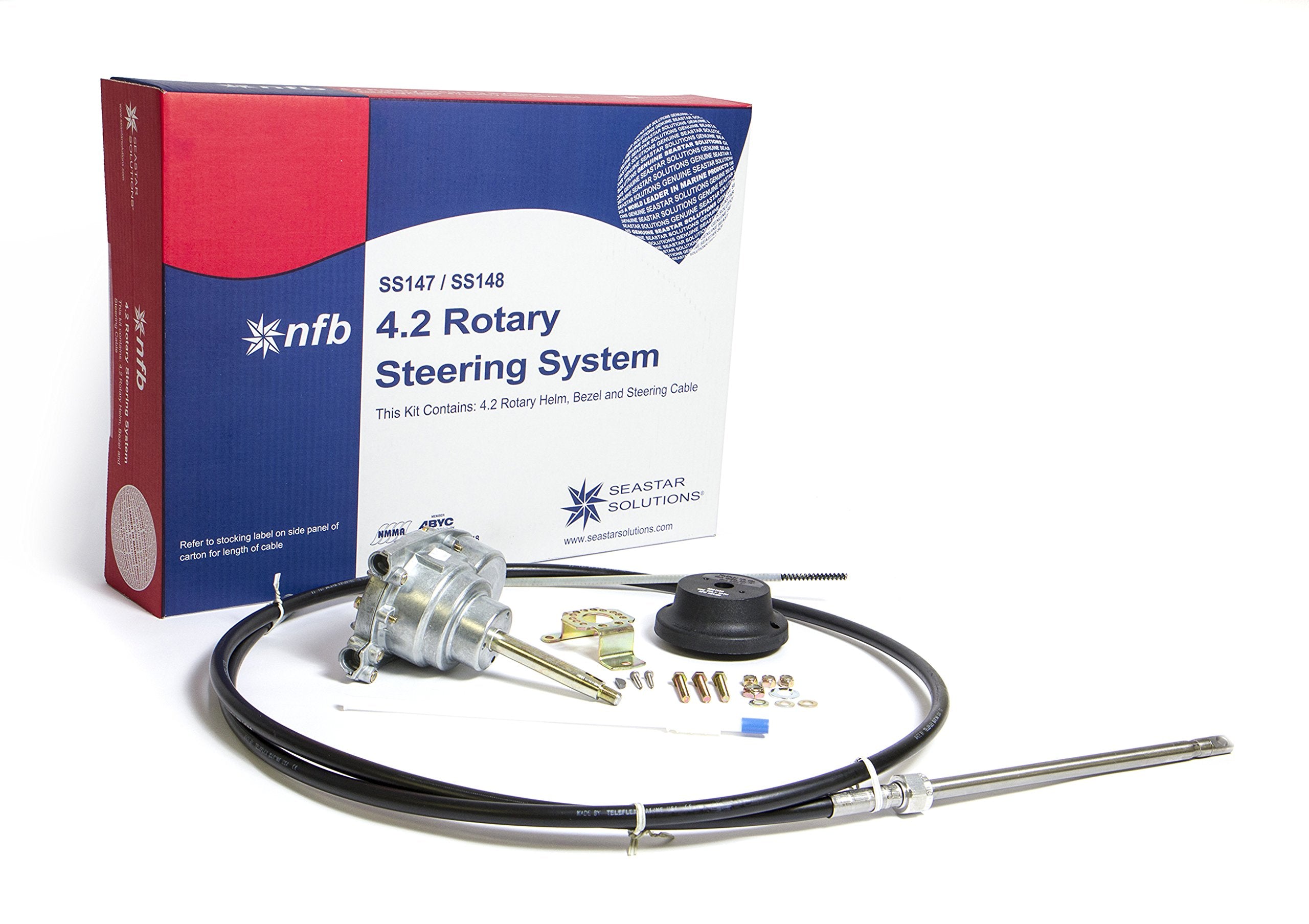 Dometic SeaStar NFB (No Feedback) Rotary Steering Kit with Single Cable, SS14710, 10ft.