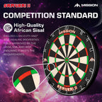 Mission Darts Db023 Samurai Ii  Professional Competition Standard Dartboard With Ultra Thin Wire Construction And Non Fade Colou