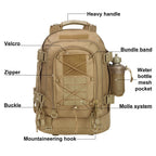 Zseararmy Large Tactical Backpack For Men Military Backpack With Diy System For Travel, Work,Camping,Hunting,Hiking,Sports (Tan)