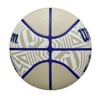 Wilson Nba Drv Plus Dazzle Camo Outdoor Basketball - Beige/Blue, Size 6-28.5''