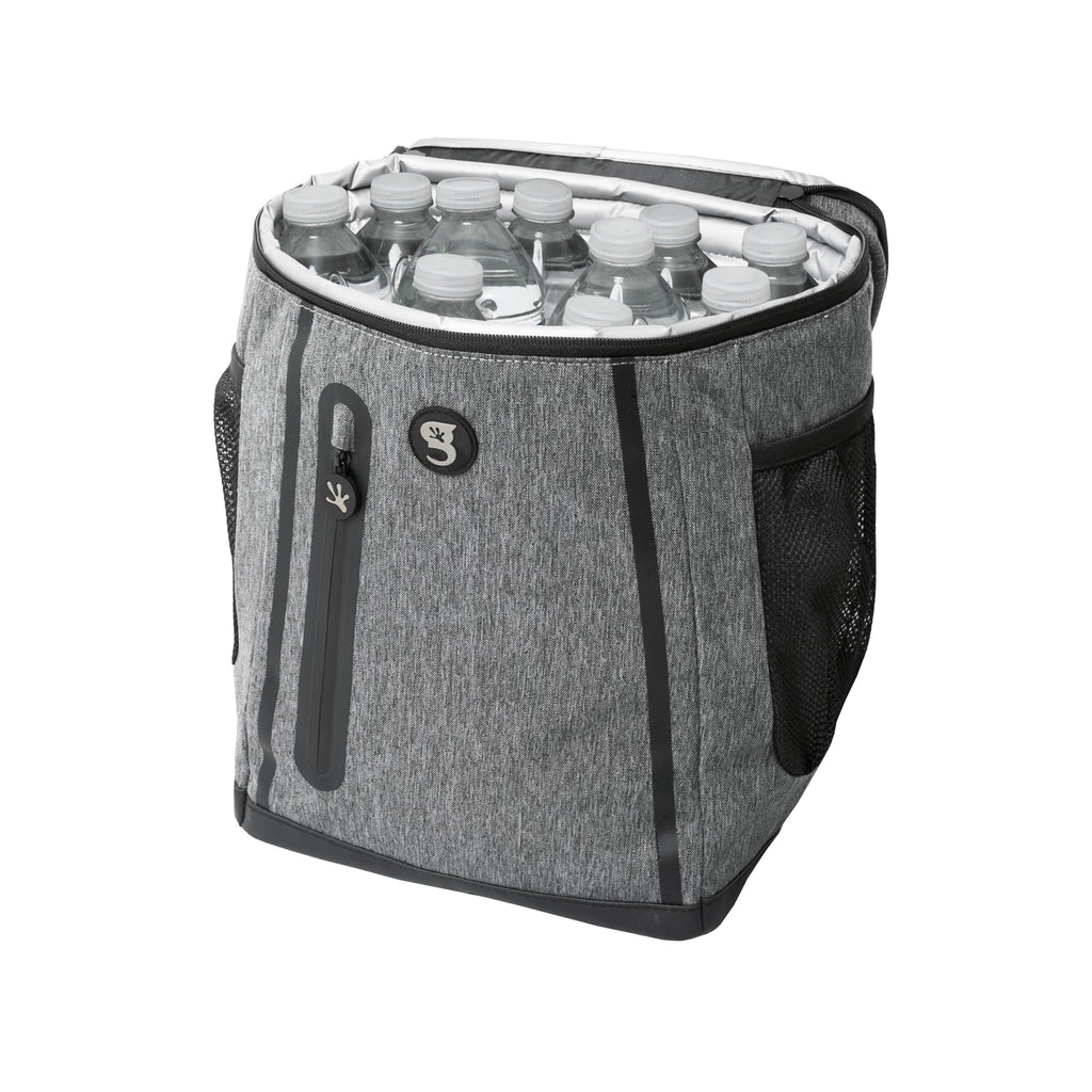 Geckobrands Opticool Backpack Cooler - Holds Up To 36 Cans Or 18 Bottles, (Everyday Grey), 3 Pockets, Easy Access Lid