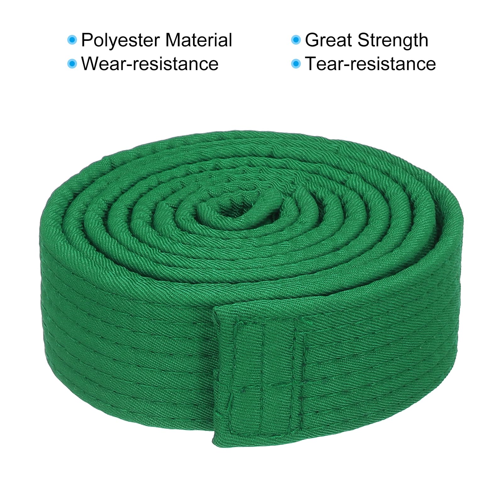 Patikil Taekwondo Colored Ranking Belt 1.5'' X7.8Ft 2.4M, Polyester Martial Arts Judo Karate Belt For Coach Teaching Practice, G