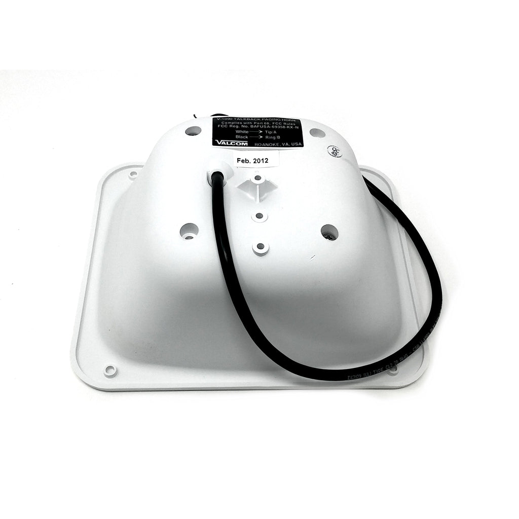 Valcom V-1090-W Talkback Flexhorn With Mounting Bracket, White