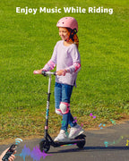 Gyroor Electric Scooter for Kids, E-Throttle 150W Motor LED Display, H30Max-Pink
