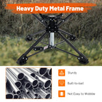 Goplus Swivel Camping Chair, Portable Hunting Chair For Adults W/Cup Holder & Carrying Bag, Folding 360-Degree Free Rotation Law