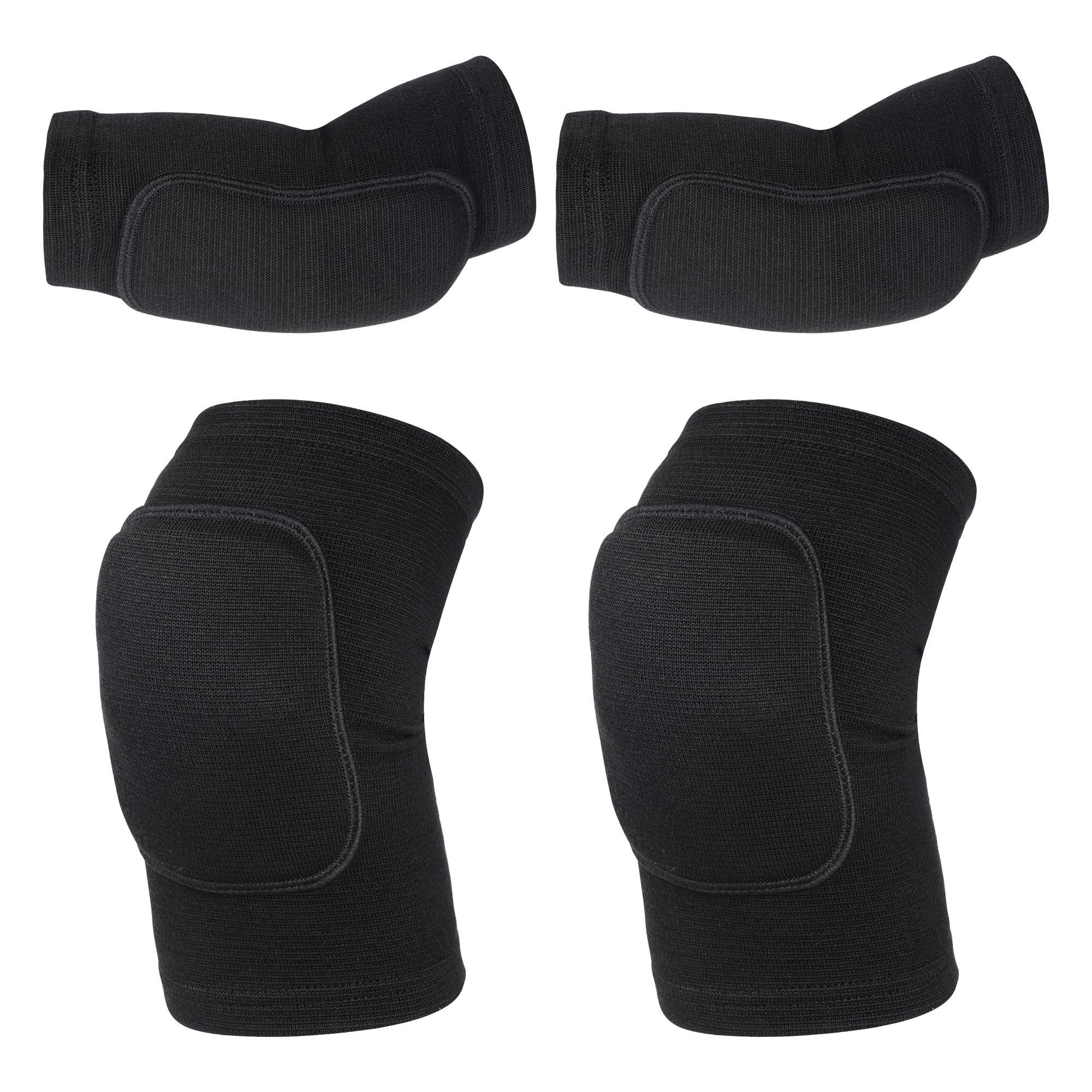obmwang Volleyball Knee Pads and Volleyball Arm Pads Set for Kids Youth Volleyball Yoga Dance Football Basketball Running, Small