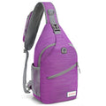 ZOMAKE Sling Bag,Small Crossbody Sling Backpack,Water Resistant Shoulder Daypack for Travel,Anti Thief Chest Bag for Hiking(Purp