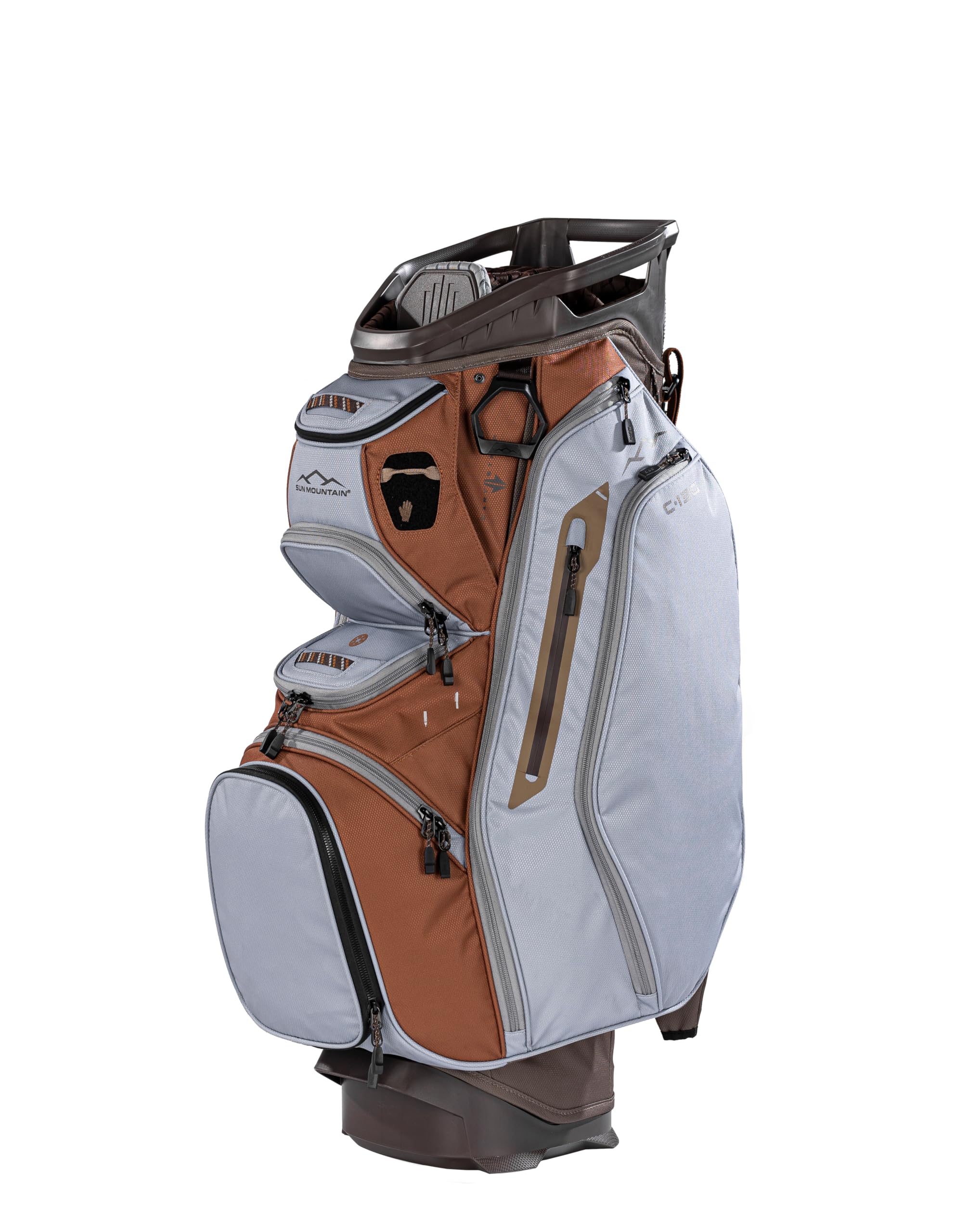 Sun Mountain Mens C130 Lightweight Cart Golf Bag, 14-Way Top, 2026 Model - Otter Cadet Leather
