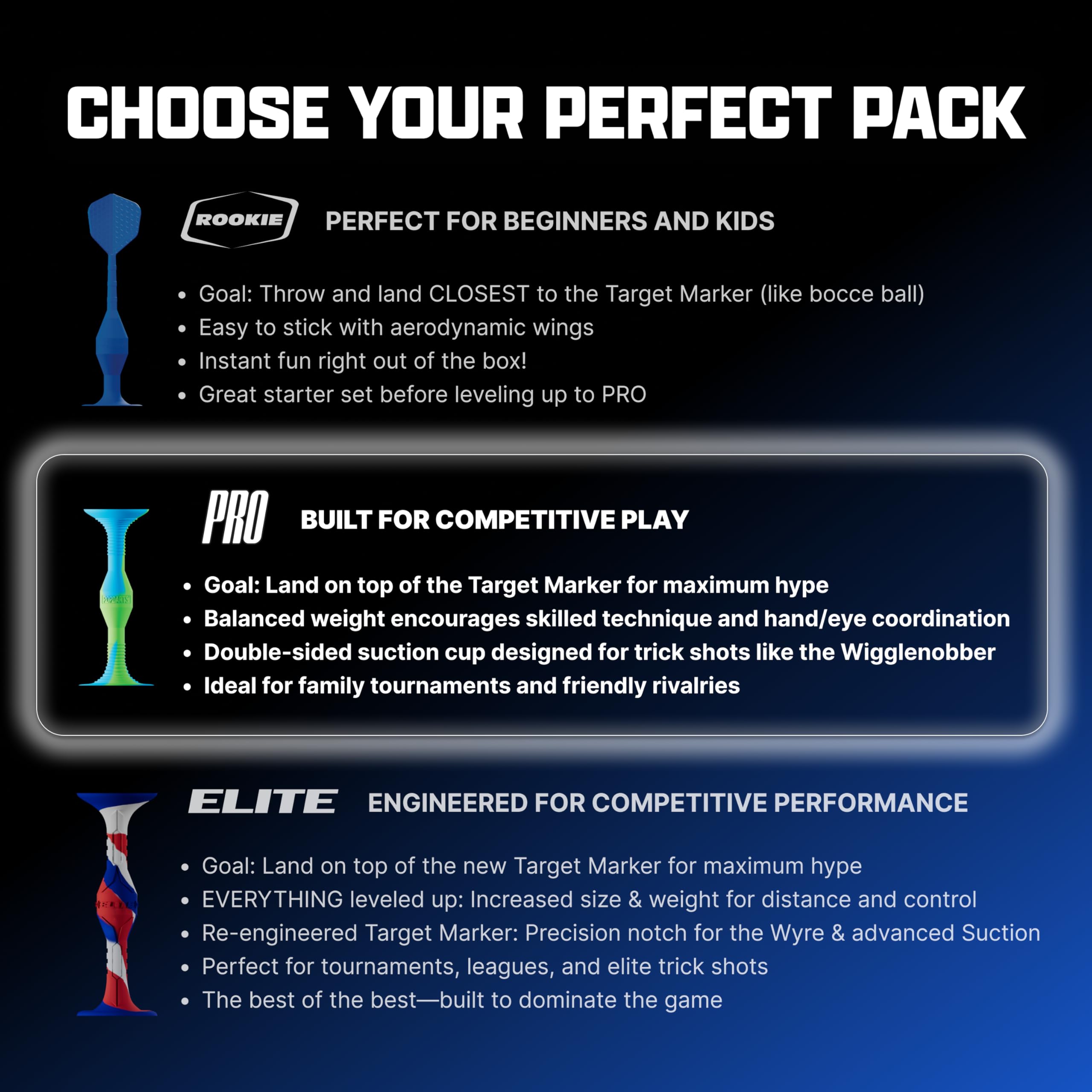 Popdarts PRO Pack Game Set (Fire & Ice) - Indoor, Outdoor Suction Cup Throwing Game - Competition with a POP