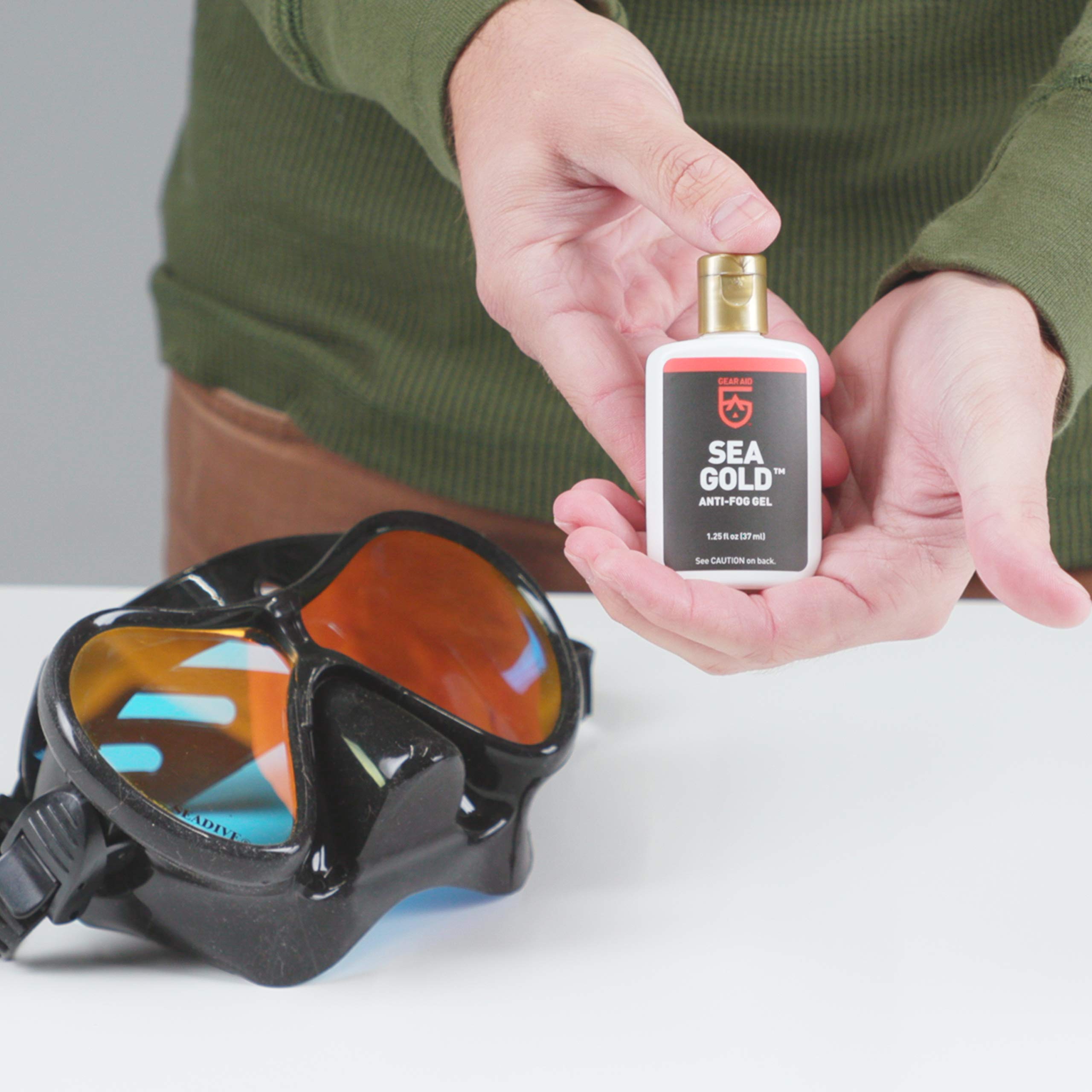 Gear Aid Sea Gold Anti-Fog Gel Coating For Scuba Masks, 1.25 Fl Oz