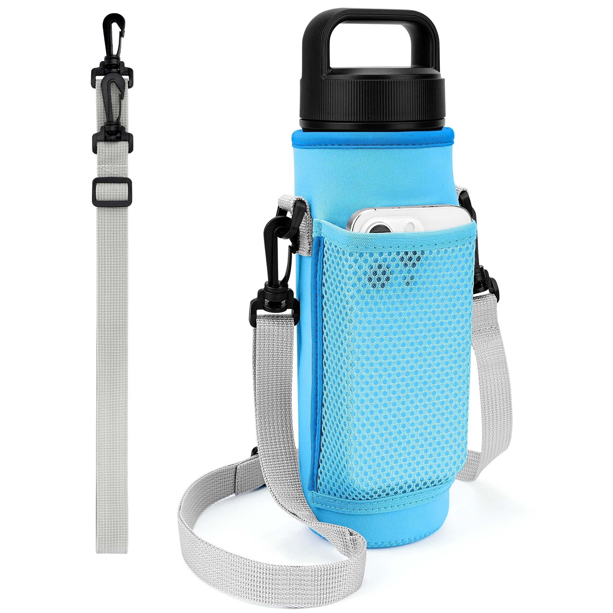 Linkidea Water Bottle Carrier with 2 Strap Compatible with YETI Rambler Bottle 26oz, Yonder 25oz, Travel Waterbottle Sling Bag H