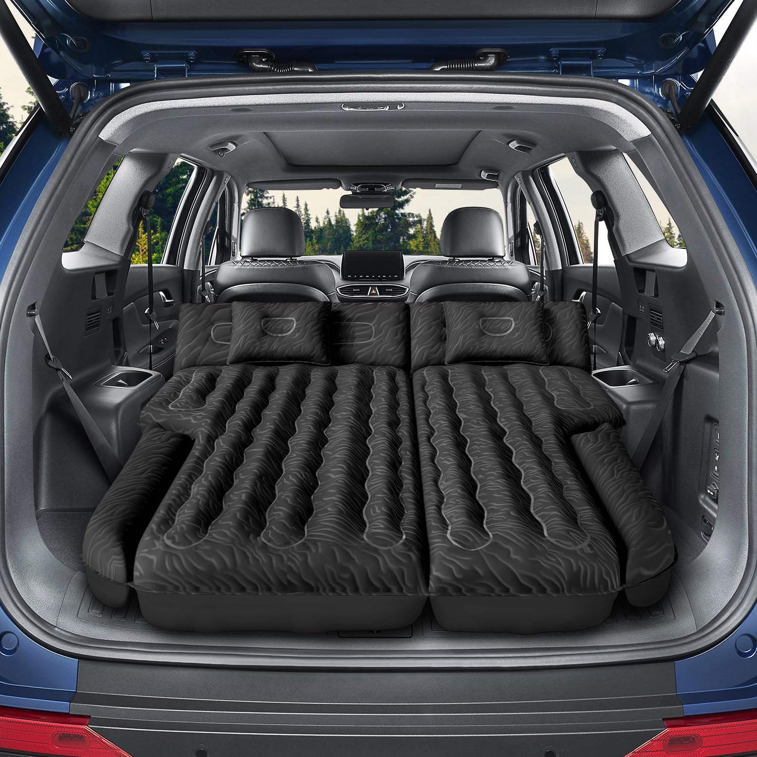 Dikasun Inflatable Suv Air Mattress Bed Car Mattress For Suv, Double-Sided Flocking Travel Camping Bed Car Air Mattress, Car Sle