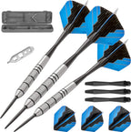 Fat Cat By Gld Products Bulletz 90% Tungsten Steel Tip Darts With Storage/Travel Case, 23 Grams , Black