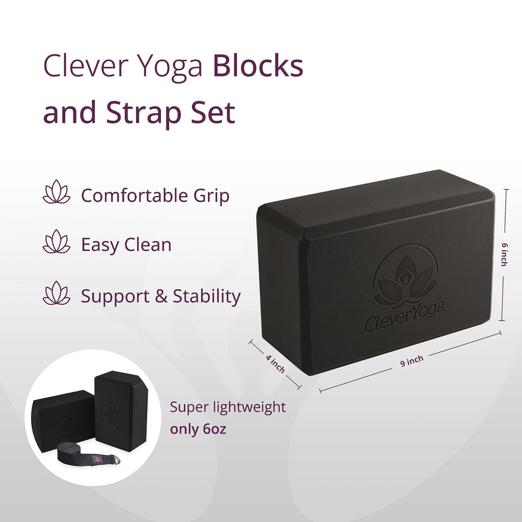 Yoga Block Sets - High Density Foam Exercise Blocks - Instantly Support And Improve Your Poses And Flexibility - Lightweight Ver