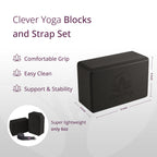 Yoga Block Sets - High Density Foam Exercise Blocks - Instantly Support And Improve Your Poses And Flexibility - Lightweight Ver