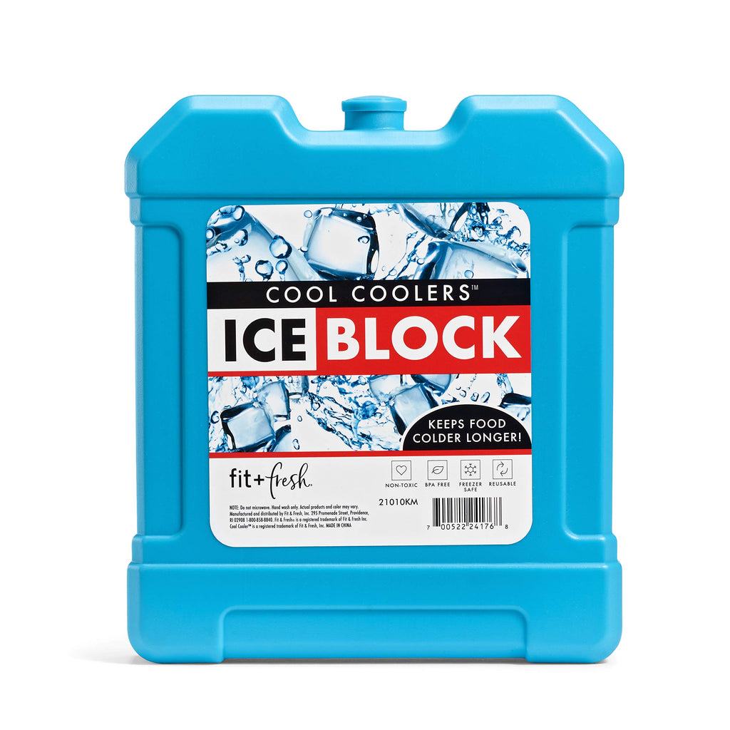 Cool Coolers by Fit + Fresh, XL Cooler Ice Block, Large and Powerful Ice Pack, Perfect for Insulated Cooler, Beach Bag, Backpack