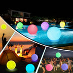 Led Large Floating Pool Ball - 16 Inflatable Solar Beach Ball Pool Toys For Adults And Kids With Remote Control 16 Colors Lights