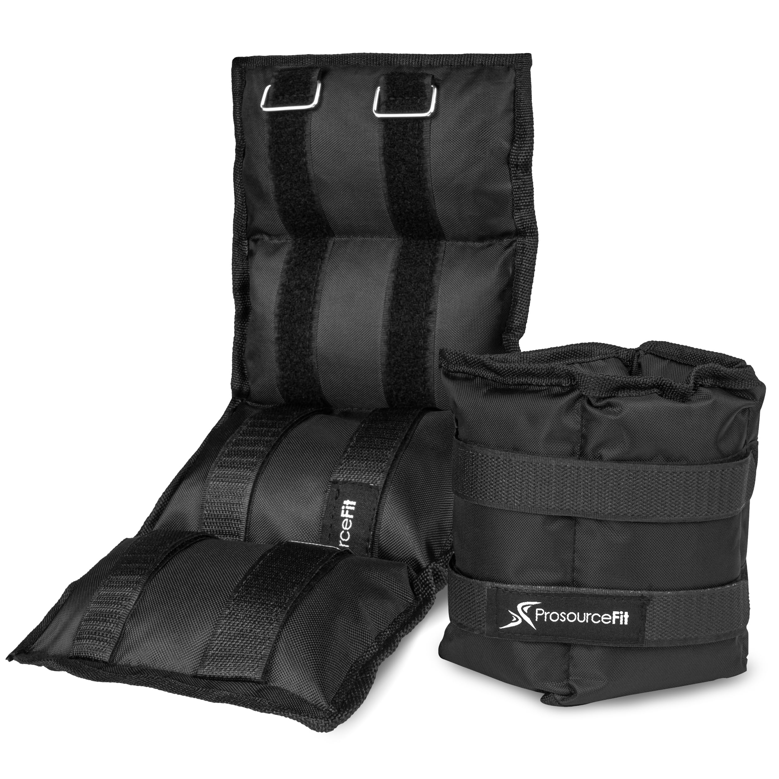 ProsourceFit Ankle / Wrist and Arm / Leg Weights Set of 2, Adjustable Strap 1 lb-5 lb, Adjustable Weight 15 lb, 10 lb, 7 lb for 