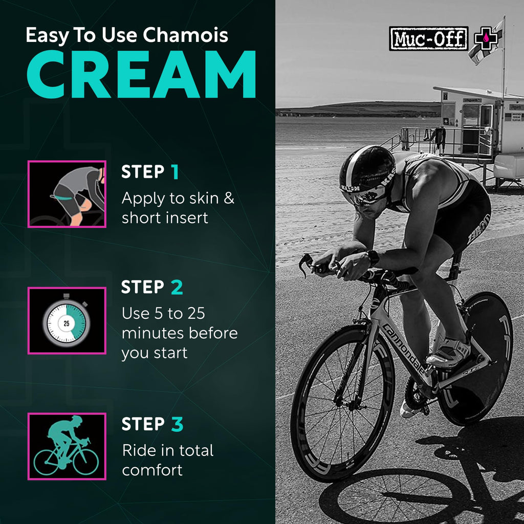Muc-Off Luxury Chamois Cream Cycling | Anti-Chafing, Moisturizing Formula | Long-Lasting Comfort & Protection | Ideal For Cyclis