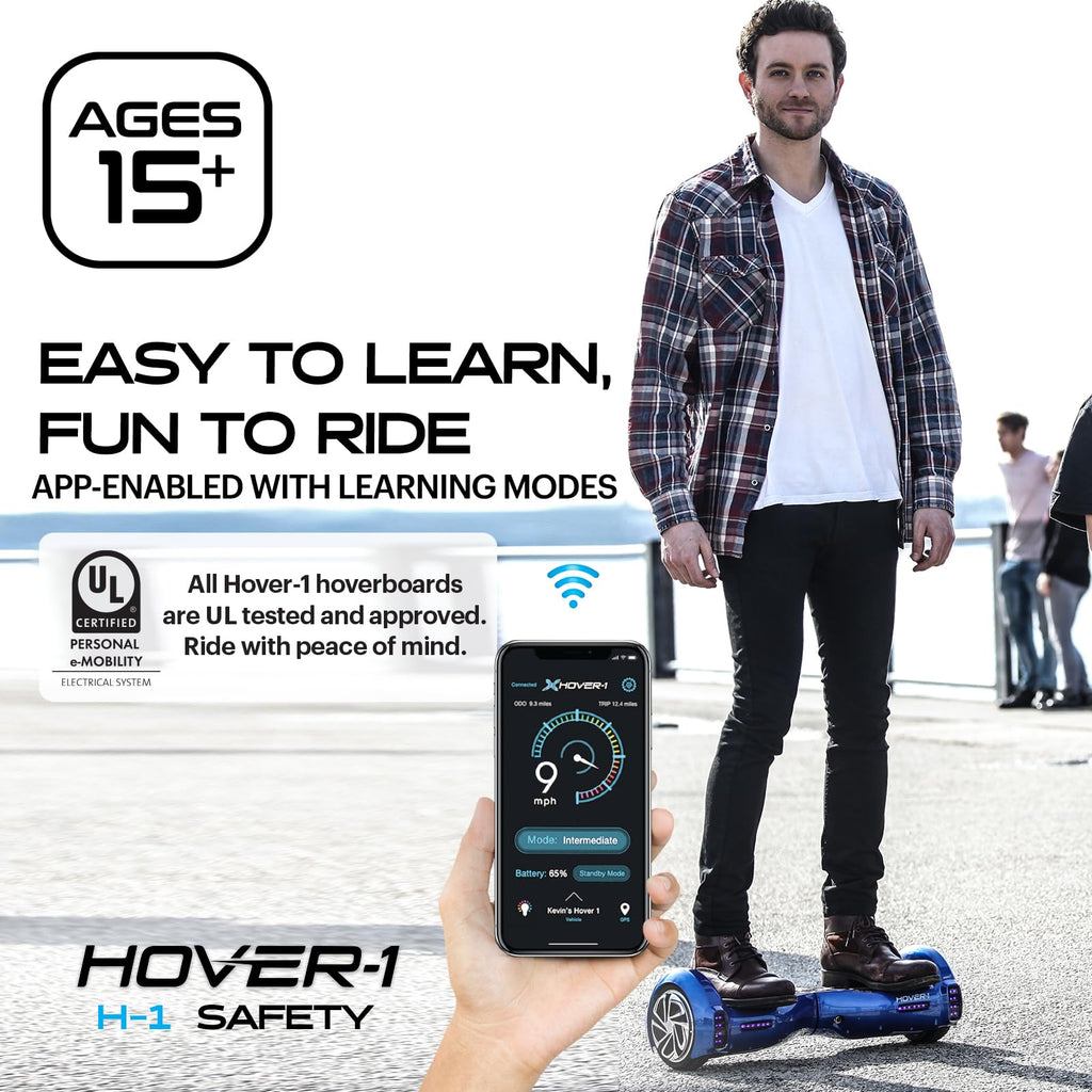 Hover-1 H1 Electric Self Balancing Scooter with 9 mph Max Speed, Dual 200W Motors, 9 Mile Range, and 6.5    Wheels