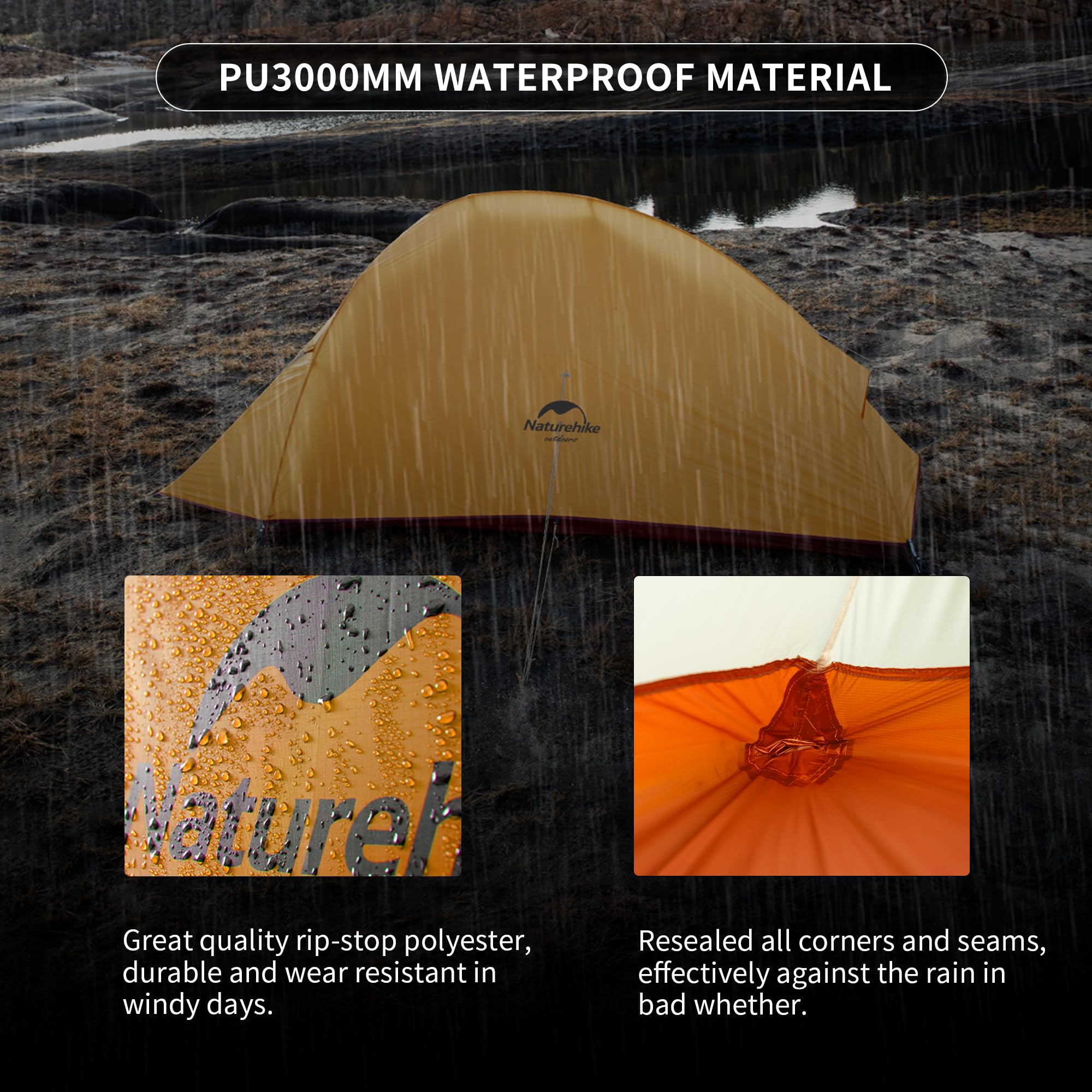 Naturehike Cloud Up 1 Person Tent Lightweight Backpacking Tent With Footprint - 3 Season Camping Hiking Waterproof Backpack 1 Ma
