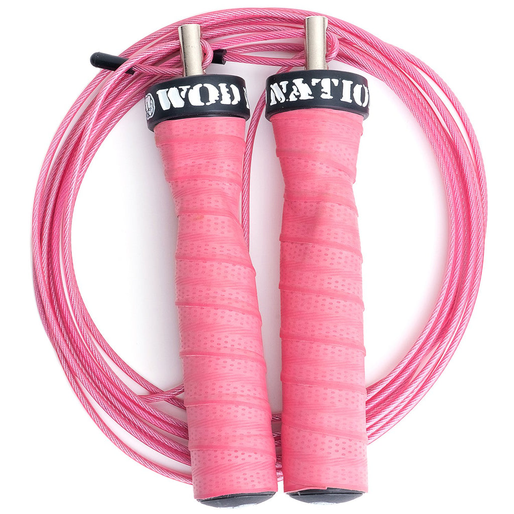 Wod Nation Attack Speed Jump Rope : Adjustable Jumping Ropes : Unique Two Cable Skipping Workout System : One Thick And One Ligh