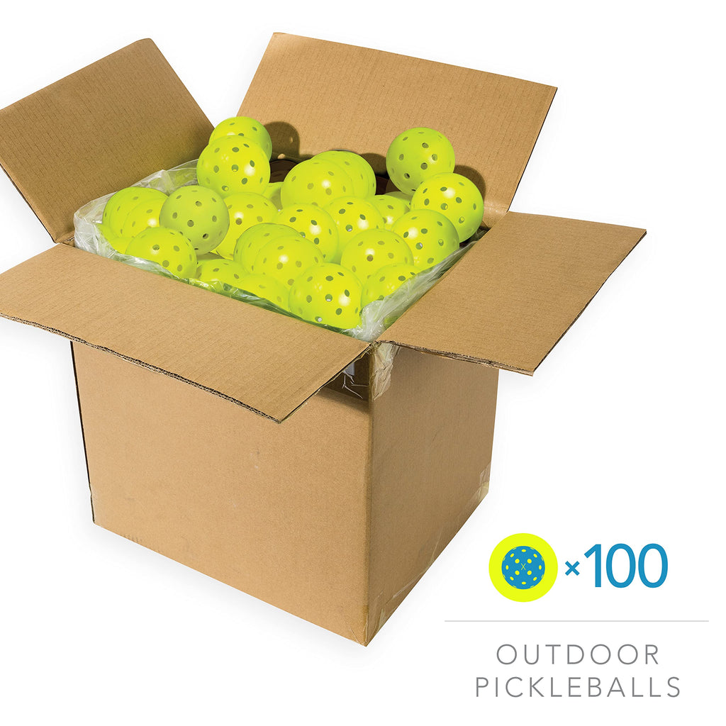 Franklin Sports Outdoor - X-40 Pickleball Balls - Usa Pickleball (Usapa) Approved - 100 Bulk Pack Outside Pickleballs - Yellow -