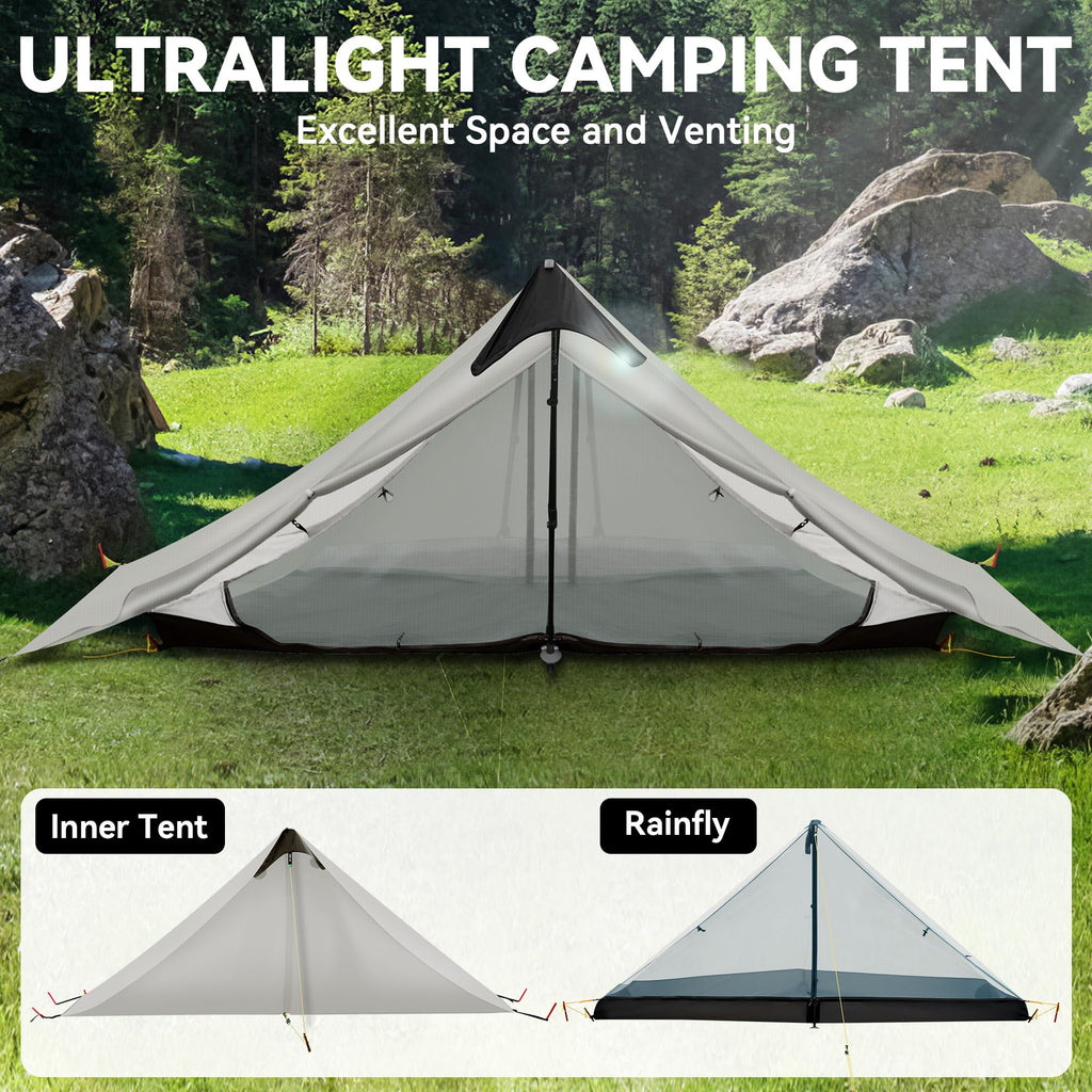 Ultralight Tent 3-Season Backpacking Tent 2 Person Camping Tent, Outdoor Lightweight Lanshan Camping Tent Shelter For Camping, T