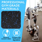 [6 Pack] Exercise Equipment Mat 4'' X 4'' X 0.5'' Pads - Treadmill Mat For Carpet Protection - Protective Anti-Slip Treadmill Pa