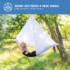 Aum Active Aerial Yoga Hammock - Durable Silk With Extension Straps, Carabiners, And Pose Guide - For Home, Antigravity, Inversi