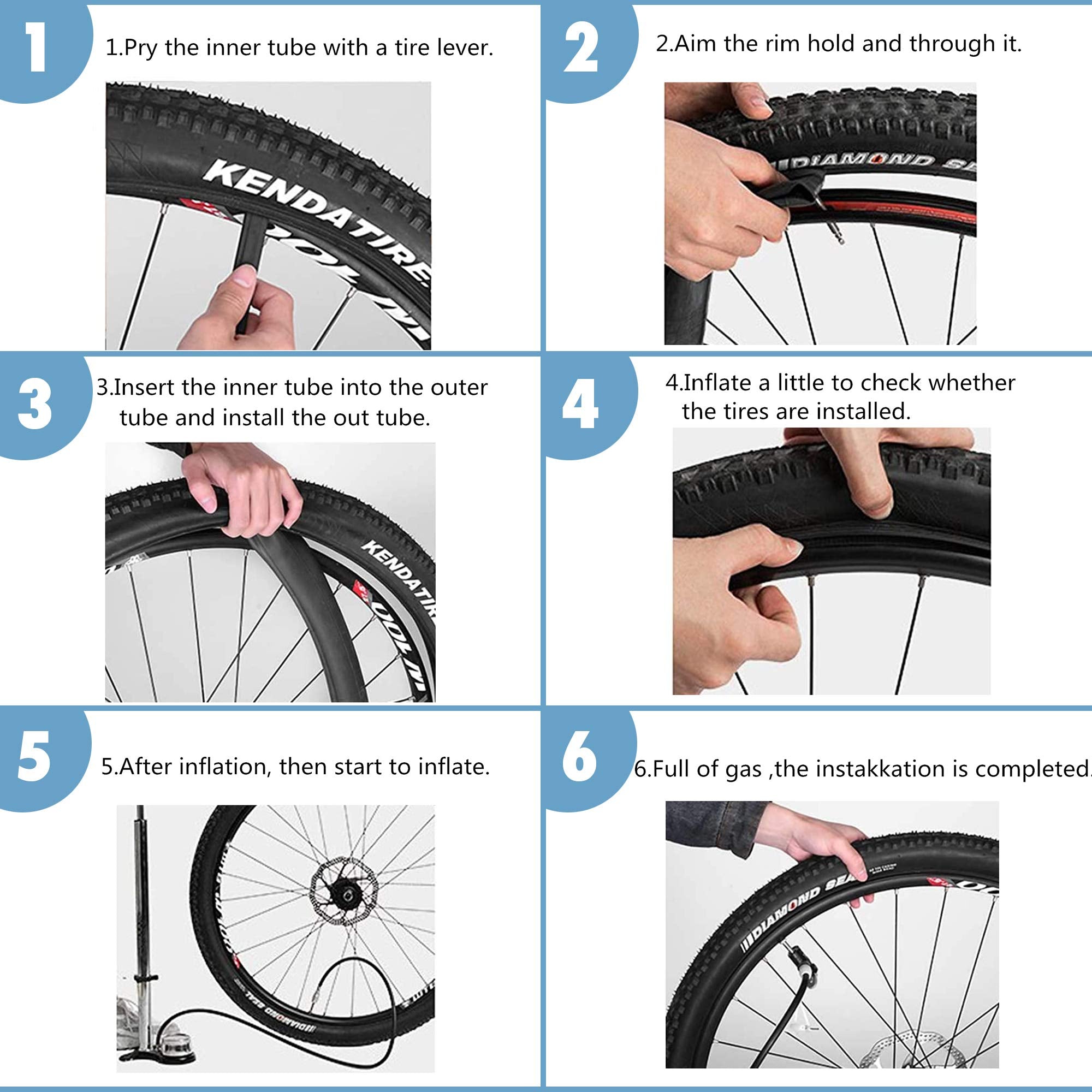 Bwshlf 27.5'' Bike Tubes (4 Pack), Mtb Schrader Valve 35Mm, Bicycle Replacement Durable Butyl Rubber Fit 27.5X2.1/2.4