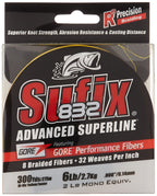 Sufix 832 Advanced Superline Braid, Hi-Vis Yellow, 6-Pound/300-Yard Spool (660-106Y)