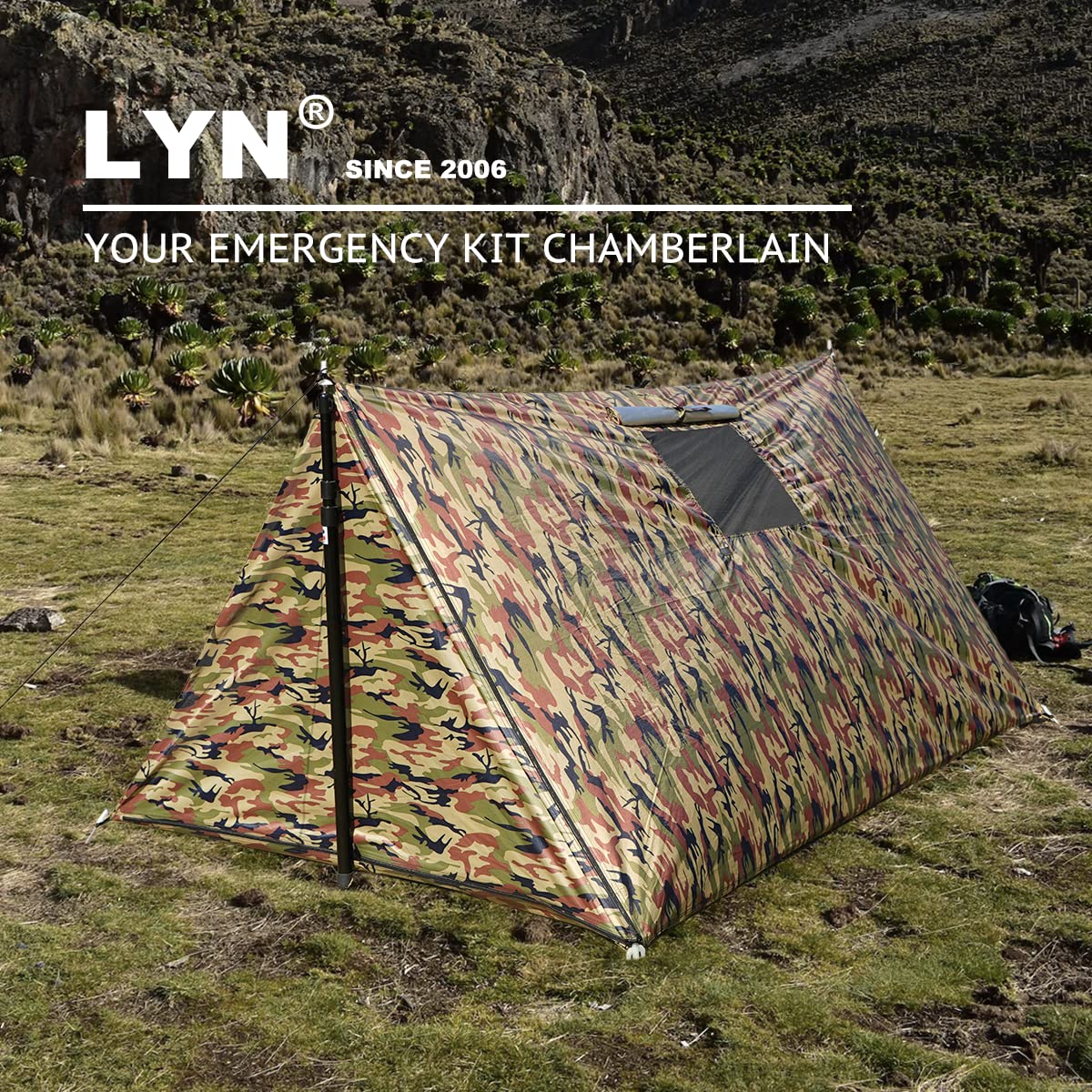 All-Round Protection:Lyn 4 Person Instant Pop Up Camouflage Shelter Emergency Tent,Thermal Waterproof Ultralight Bugout With Scr